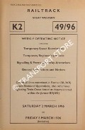 Book cover of Weekly Operating Notice containing Temporary Speed Restrictions, Temporary Engineering Works, Signalling & Permanent Way Alterations, General Instructions and Notices, 2 to 8 March 1996 by Railtrack Great Western